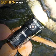 Sofirn SC13A Hitam 519A LED 1300lm Anduril 2.0 Mini EDC 18350 Lampu Suluh 5000K Rantai Kunci Lampu K