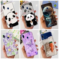 For Samsung Galaxy A10 SM-A105F / A10s SM-A107F Cute Panda Flower Painted Phone Casing Samsung A10 A10s 2019 Soft Silicone TPU Case