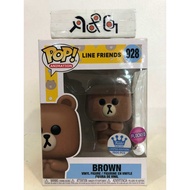 (R&G) Funko POP Line Friends - Brown Flocked Exclusive (928) with Boss Protector