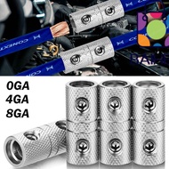 BAIHEE Car Speaker Wire Terminal, Silver Brass Car Audio Connector, 0GA 4GA 8GA Wire Reducer