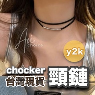 y2k Necklace Short Black chocker Girls Female Korean y2k Cool