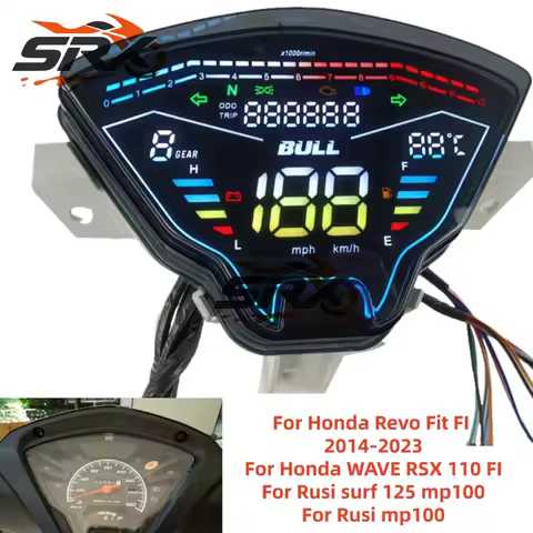 Digital Meter For WAVE RSX 110 FI Rusi surf 125 mp100 LED RPM Speedometer Dashboard Panel