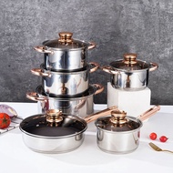 Set Alat Memasak Keluli Tahan Karat Alat Memasak Tebal Peralatan Dapur Periuk Sup Periuk Memasak