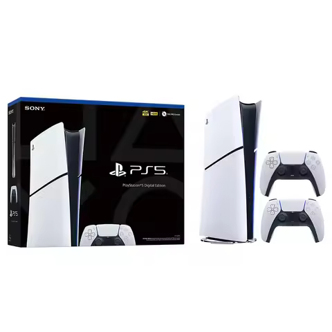 Sony PlayStation 5 Slim Digital Edition - 4K Gaming Console with Dual Controller