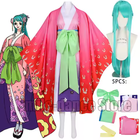 Anime Xiao Zi Piece Kozuki Hiyori Cosplay Costume Dress Up Kozuki Toki Kimono First Beauty Uniform L