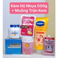 Combo [6 Piece] Bach Ngoc Lien + Vaseline Sunscreen for full body skin whitening, genuine product, w