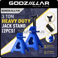 (Godziillar) 3 Ton Heavy Duty Jack Stand With Safety Lock Car Jack Jack Kereta Jek Kereta 千斤顶支架 (2pcs/set)