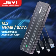 JEYI M.2 NVME Enclosure, USB C 3.2 Gen 2 10Gbps หรือ6Gbps SATA M-Key(B + M Key) ตัวอ่าน SSD โปรโตคอล