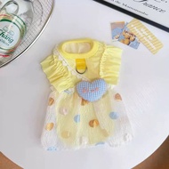 Pet New Love Bubble Princess Breathable Cat Dog Clothes Golden Graduated Cloth Puppy Cooler Cooler C
