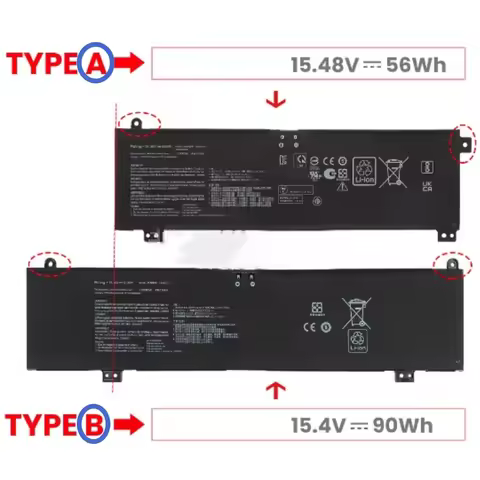 RozFaro ProART STUDIOBook 16 H7600ZX Battery For Asus TUF Gaming F15 FX507ZC4 F17 FX707ZC ROG Strix 