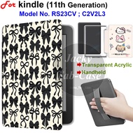 Painted Case For kindle (11th Generation) 6" Basic E-book RS23CV/C2V2L3 , Transparent Acrylic Handhe