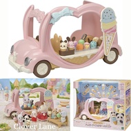 Sylvanian Families Happy Ice Cream Wagon Car Shop Dollhouse Accessories Miniature Toy