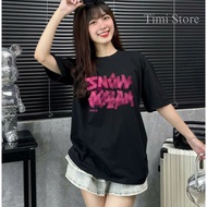 [4] Freesize T-shirt with dynamic and personality Snow Oceans pattern printed, 2-way stretch cotton,