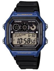 CASIO 10年電力  防水100米  數位腕錶 AE-1300WH-2A