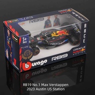 Urago RB19แข่งรถ1:43 Oracle 2023 Las Ve GP F1โมเดล #1 Verstappen #11 Perez รถโลหะผสม Redbull หล่อของ