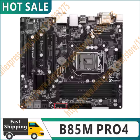 100% original test B85M PRO4 board B85 slot LGA 1150 i7 i5 i3 DDR3 32G SATA3 mini ATX board