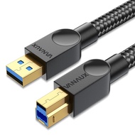 VANAUX USB 3.0 Cable B Male to USB A Data Cable USB 3 Type B Cord Compatible with Docking Station, E