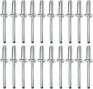 AERZETIX - C48120 - Set of 20 standard blind rivets Ø6x18mm aluminium/steel - DIN 7337 A - stud with