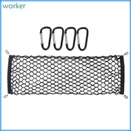 Wor* Car Trunk Net Mesh 51x18inch Cargo Net Cargo Net Luggage Net With 4Pcs Fixed Hook for Pickup Tr