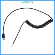 KOK USB C Bare Wire Power Cable 5V Charging Cable USB C Male 2Pin Pigtail Cable For Various Use Char