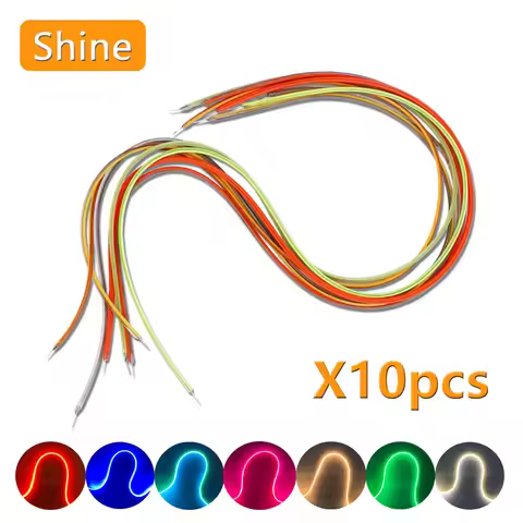 10pcs 3V COB LED Filament Flexible 300mm 260mm 185mm 145mm 130mm 95mm 80mm 60mm 38mm Edison Bulb Lam