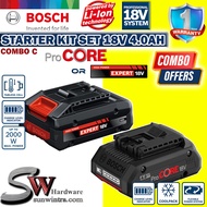 COMBO Bosch 1x / 2x Battery Pack ProCORE18V 4.0Ah / 18V Expert 4.0Ah Professional