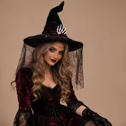 Witch Hat Hat Gothic Masquerade Cosplay Wizard Masquerade Cosplay Gothic Wizard Masquerade Hat Gothi