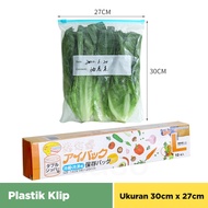 Inaso Plastik Zipper Klip Penyimpanna Buah Sayuran Kulkas Transparan Storage Makanan Bening Pouch Tr