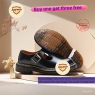 Dr.Martens  Core Polley Single button Mary jane shoes Thick Bottom Vintage Uniform shoes Same Style 
