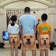 Golden Retriever Dog Head Shorts for Children, Doberman Funny Big Shorts, Casual Pants with Printed 