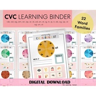 439 Learning Phonics Busy Book (PDF) Kindergarten CVC Word family learning binder