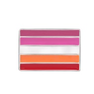 Lesbian Sunset Flag Pins - Lesbian Rectangle Lapel Pin Perfect for Pride Parades, LGBTQ Events, Prid