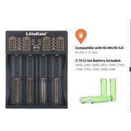 LiitoKala Lii-402 Smart Universal Lithium Li-ion Battery Charger 18650 26650 26500 22650,Portable Ch