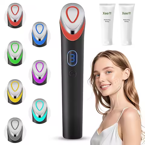 Multi-Function Beauty Machine 7 Colors Age-R Booster Pro Set with gel Wrinkle Removal Light Therapy 
