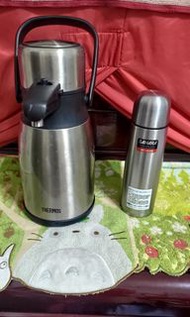 二手 Thermos 膳魔師 不銹鋼真空氣壓式保溫壺 虎牌 TIGER 經典杯蓋型保溫保冷瓶