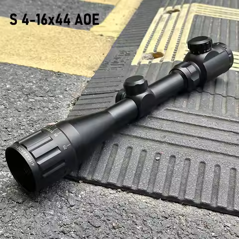 MARCH Optics S 4-16x44 AOE Tactical Sight Long Range Rifle Scope Airsoft Airgun Riflescope for Hunti