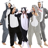Adult Husky Dog Kigurumi Onesie - Warm Winter Pajama for Men and Women