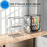 haostont 1 Set 2 Tiers Metal Filament Storage Ra With Trans Cover 3D Printer Filament Storage Box Ho