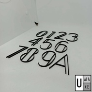 Black 60mm/100mm House Number Door Address Digits Acrylic Mailbox Numbers minimalism design 0-9 A-Z