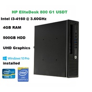 HP ELIETE DESK 800 G1  INTEL CORE  i3-4TH GEN/4GB RAM/500GB HDD/WIN 10