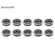 10Pcs F695- Bearing 5X13X4mm Flanged Miniature Deep Groove Ball Bearings F695RS for   2/3 3D Printer
