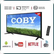 COBY<BP]32!ZY,P,U+w+y+g+v Slim LED TV Black SMART TV / LED TV On Sale 32 Inch FHD MONITOR Flat Scre