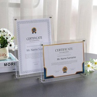 Acrylic photo frame crystal table mounted picture frame certificate frame certificate photo frame aw