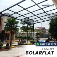 Kanopi Solarflat Atap Awning Garasi Transparan Minimalis Baja Ringan