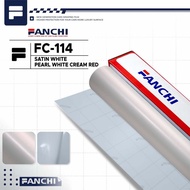 ROLL 50cm Sticker FANCHI FC114 Satin White Cream Red Satin 50cm x 9m ROLL