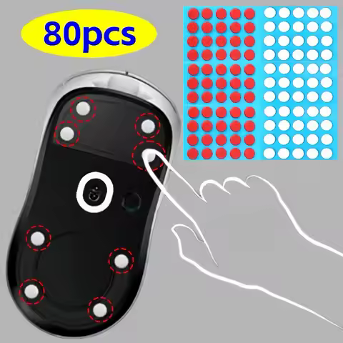 80-20PCS Universal Mouse Feet Rounded Dots Stickers Ice Version Mouse Skates Feet Stickers 6mm 7mm f