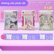Hello Kitty Kuromi Cinnamonroll Giai Điệu Trẻ Em Hoạt Hình Dán Sách DIY Êm Sách Đồ Chơi Cho Bé Gái H