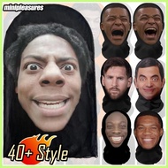 3D Funny Face Mask Balaclava Ronaldo Messi Mr Bean Ishowspeed Creative Cosplay Full Facial Face Mask
