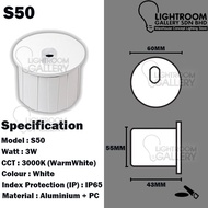 S50 / S51 / S52 / S53 STEP LIGHT LED 3W WARMWHITE / OUTDOOR SERIES
