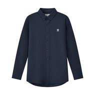 Giordano Mens เสื้อผู้ชาย Slim Oxford Shirt (Lion) 01045083002 เสื้อเชิ้ตผู้ชาย เสื้อจิออดาโน